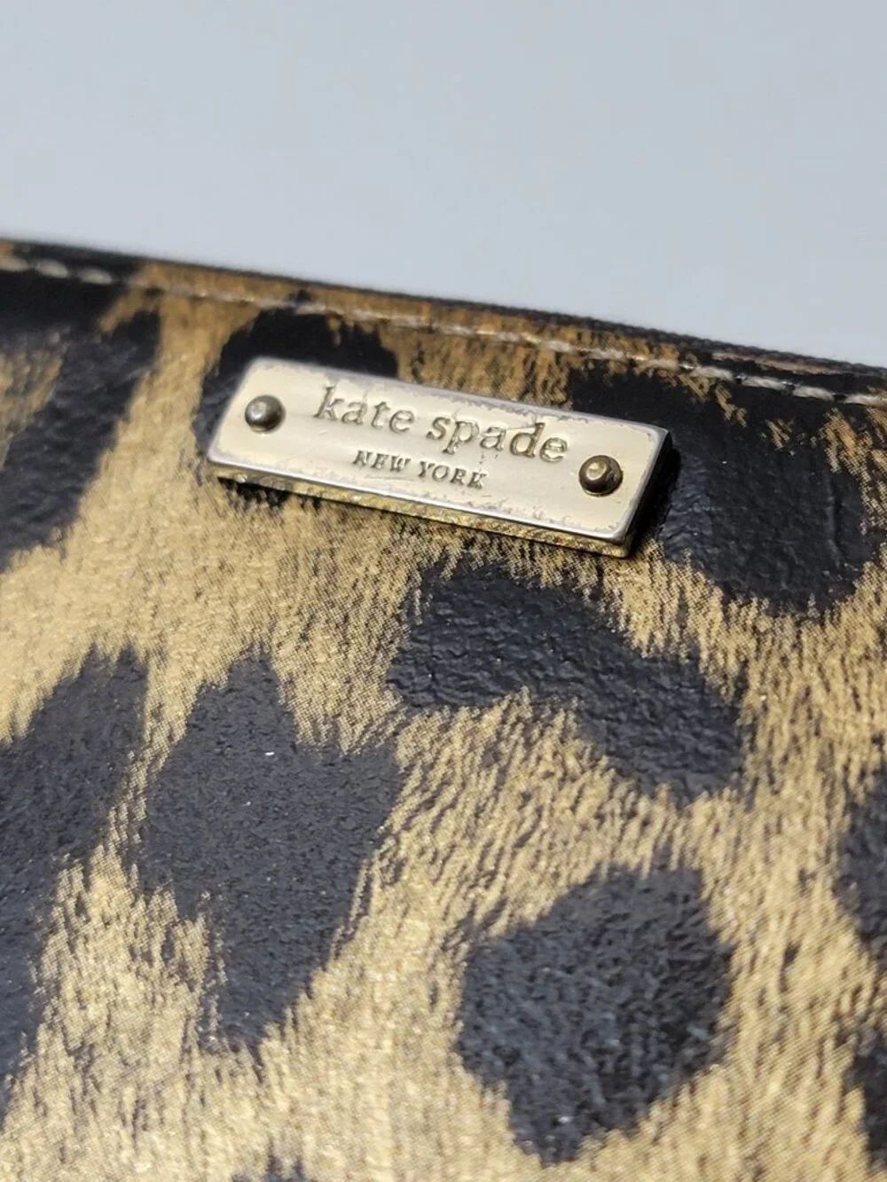 Kate Spade Neda Leopard Print Zip Around Continental Wallet Cheetah Animal Print